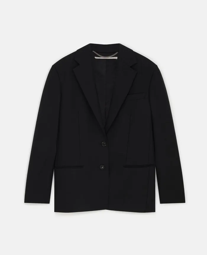 Women Coats And Jackets Stella McCartney Prince Of Wales Check Oversized Blazer Black Women Coats And Jackets Stella McCartney Prince Of Wales Check Oversized Blazer Black