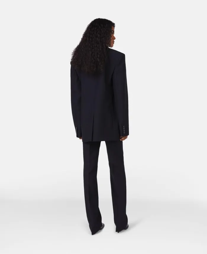 Women Coats And Jackets Stella McCartney Prince Of Wales Check Oversized Blazer Black