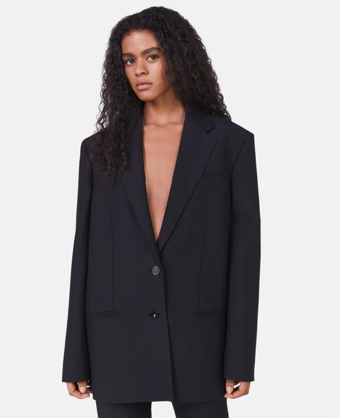Women Coats And Jackets Stella McCartney Prince Of Wales Check Oversized Blazer Black