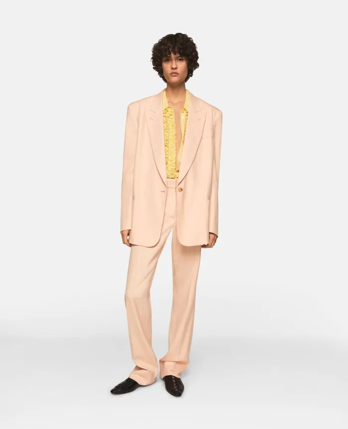 Women Coats And Jackets Stella McCartney SingleBreasted Blazer Powder Peach