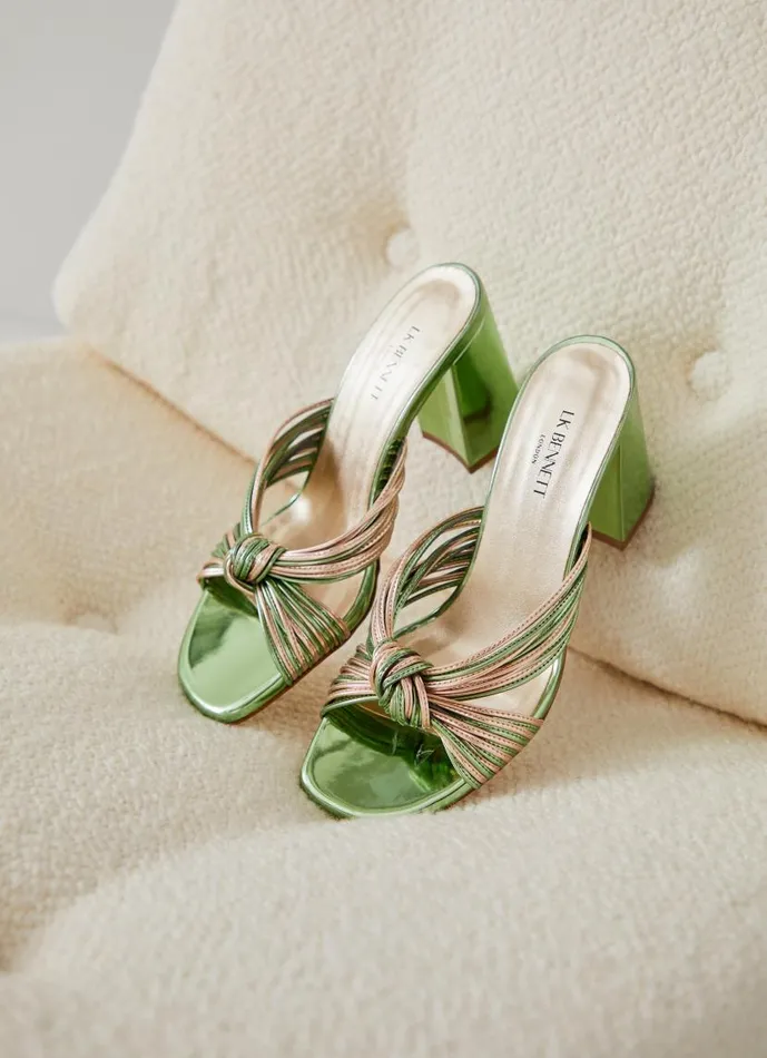 Women Coletta Green And Pink Strappy Mules Emerald LKBennett Sandals