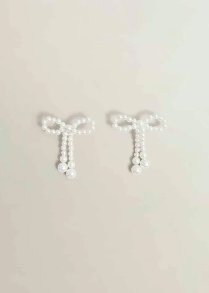 Women Colette Bow Earrings Ivory Hobbs Jewellery