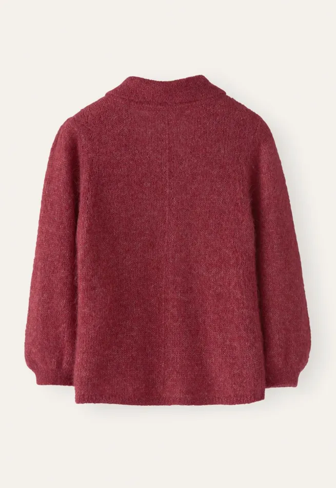Women Collared Sweater Maroon Pink Poetry Fashion Sweaters