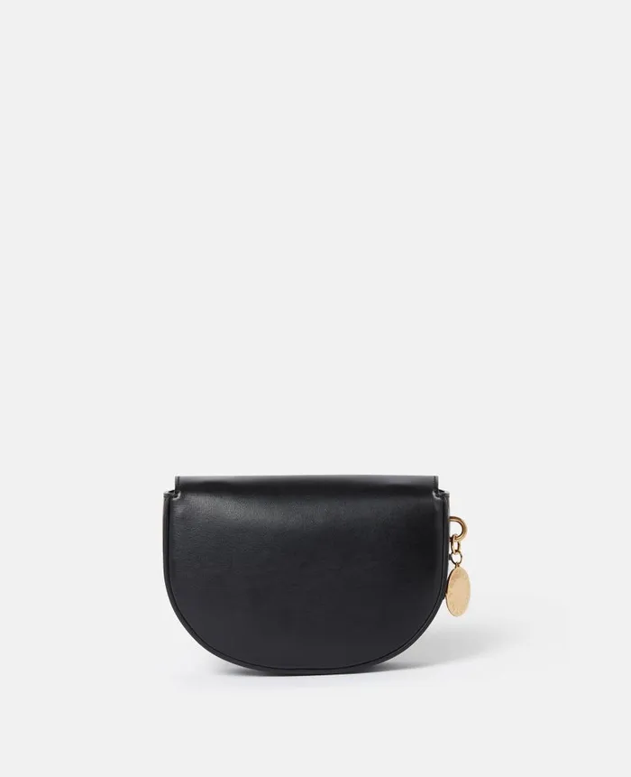 Women Crossbody Bags Stella McCartney Frayme Whipstitch Small Shoulder Bag Midnight Black