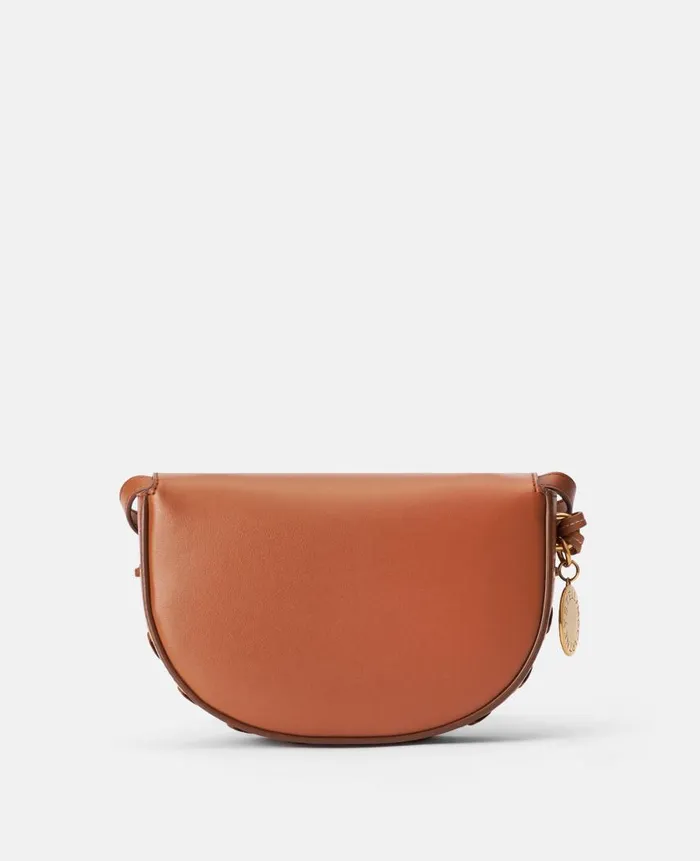 Women Crossbody Bags Stella McCartney Frayme Whipstitch Small Shoulder Bag Tan Brown