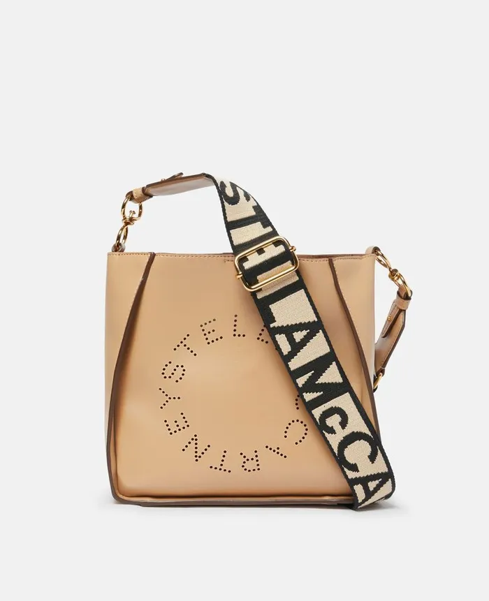 Women Crossbody Bags Stella McCartney Logo Crossbody Bag Natural