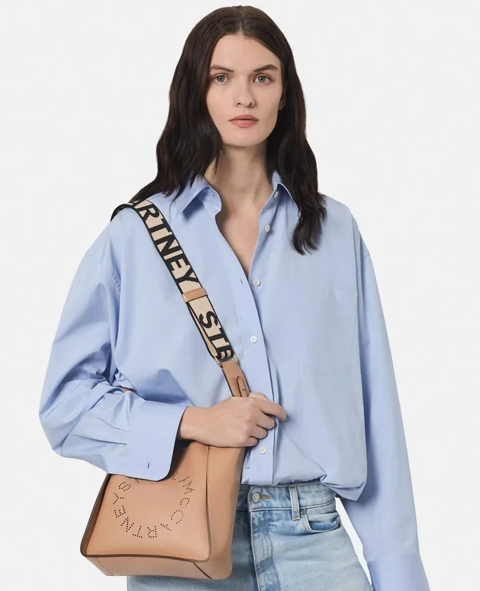 Women Crossbody Bags Stella McCartney Logo Crossbody Bag Natural Women Crossbody Bags Stella McCartney Logo Crossbody Bag Natural