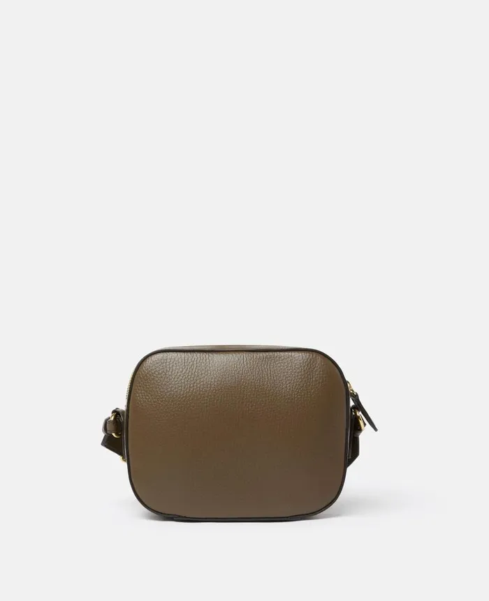 Women Crossbody Bags Stella McCartney Logo Crossbody Camera Bag Chocolate Brown