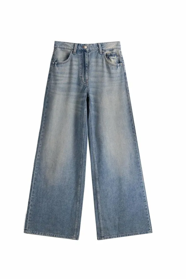 Women Denim DODO BAR OR GAGA Jeans Washed Light Blue