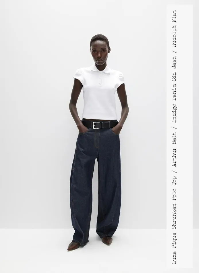 Women Denim Tibi Indigo Denim Sid Jean Dark Denim