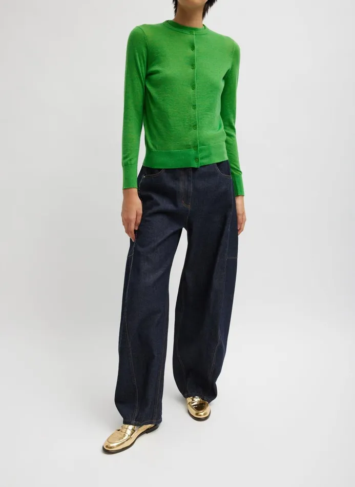 Women Denim Tibi Indigo Denim Sid Jean Dark Denim