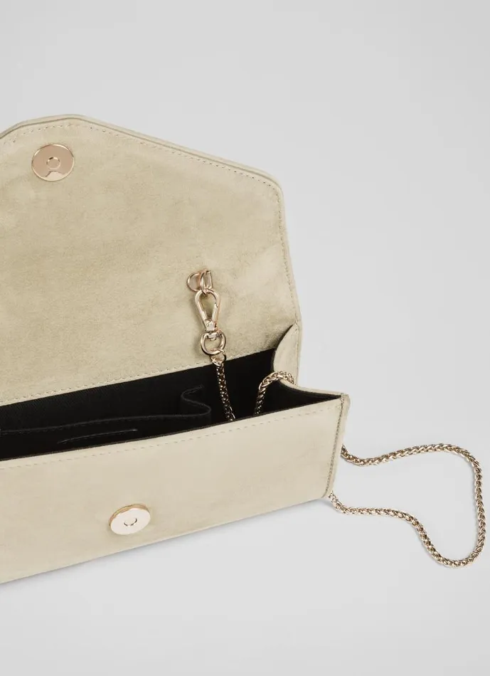 Women Dominica Beige Suede Clutch Bag LKBennett Clutch Bags Women Dominica Beige Suede Clutch Bag LKBennett Clutch Bags