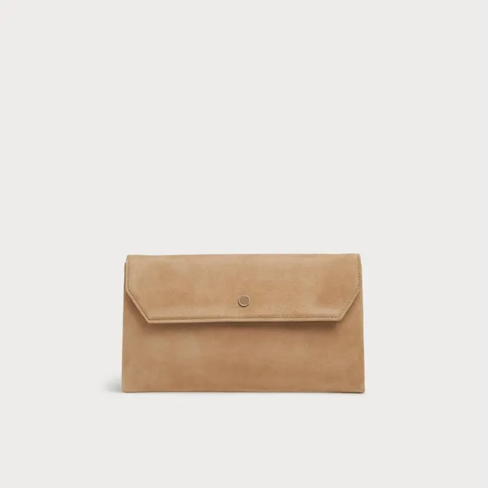 Women Dora Beige Suede Envelope Clutch LKBennett Clutch Bags Women Dora Beige Suede Envelope Clutch LKBennett Clutch Bags