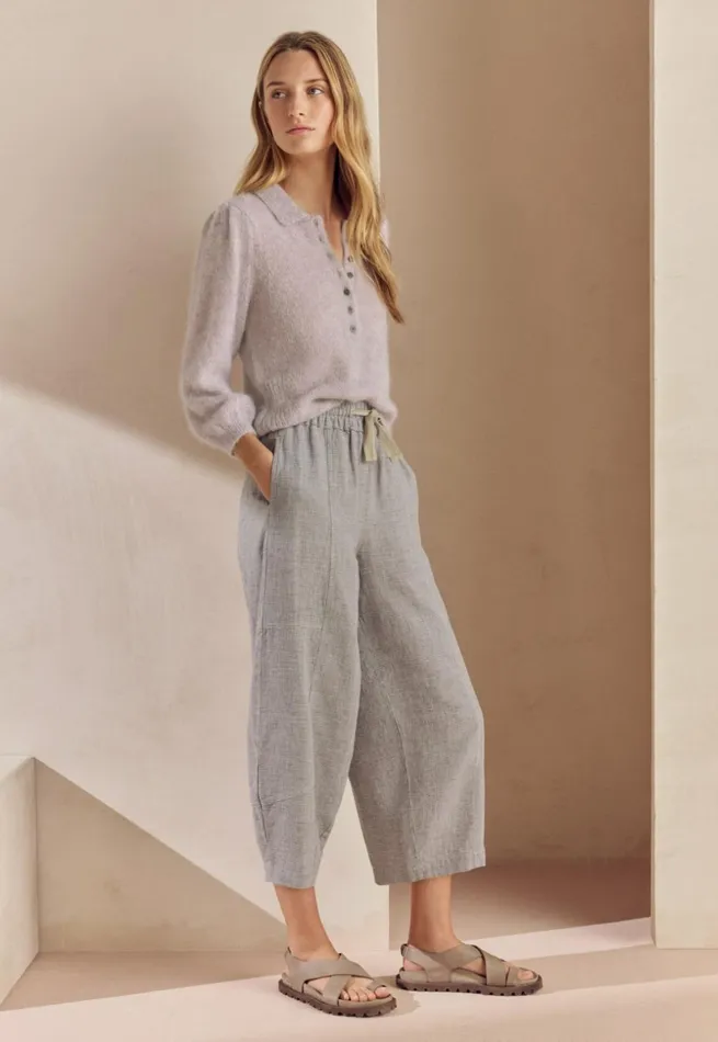 Women Drawstring Trousers Mink Brown Poetry Fashion Trousers and Shorts