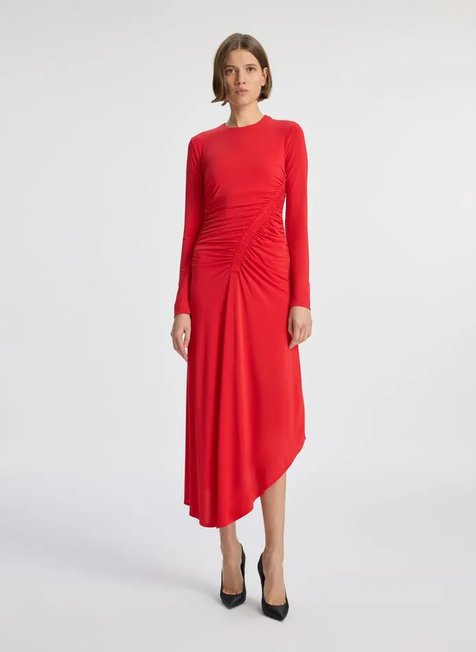 Women Dresses ALC Adeline Jersey Midi Dress Ruby