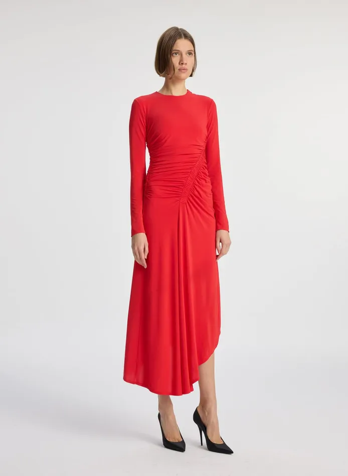 Women Dresses ALC Adeline Jersey Midi Dress Ruby