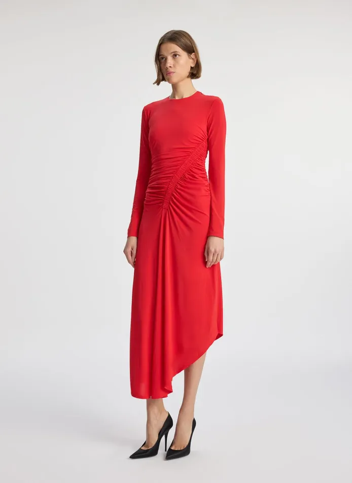 Women Dresses ALC Adeline Jersey Midi Dress Ruby