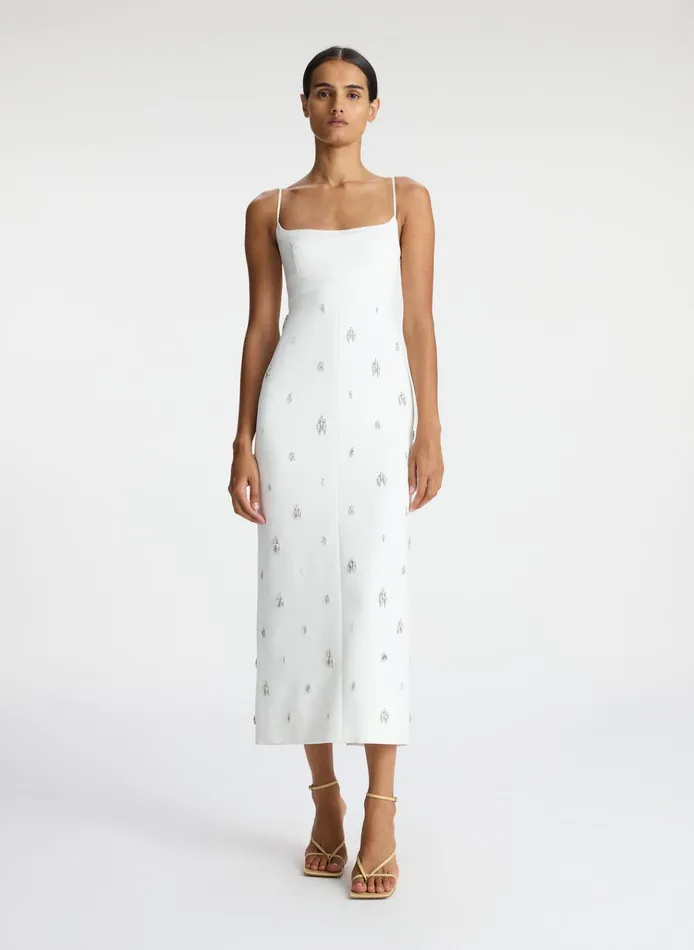 Women Dresses ALC Alana Embellished Midi Dress White