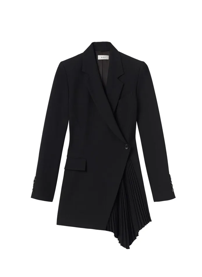 Women Dresses ALC Juliet Pleated Blazer Dress Black