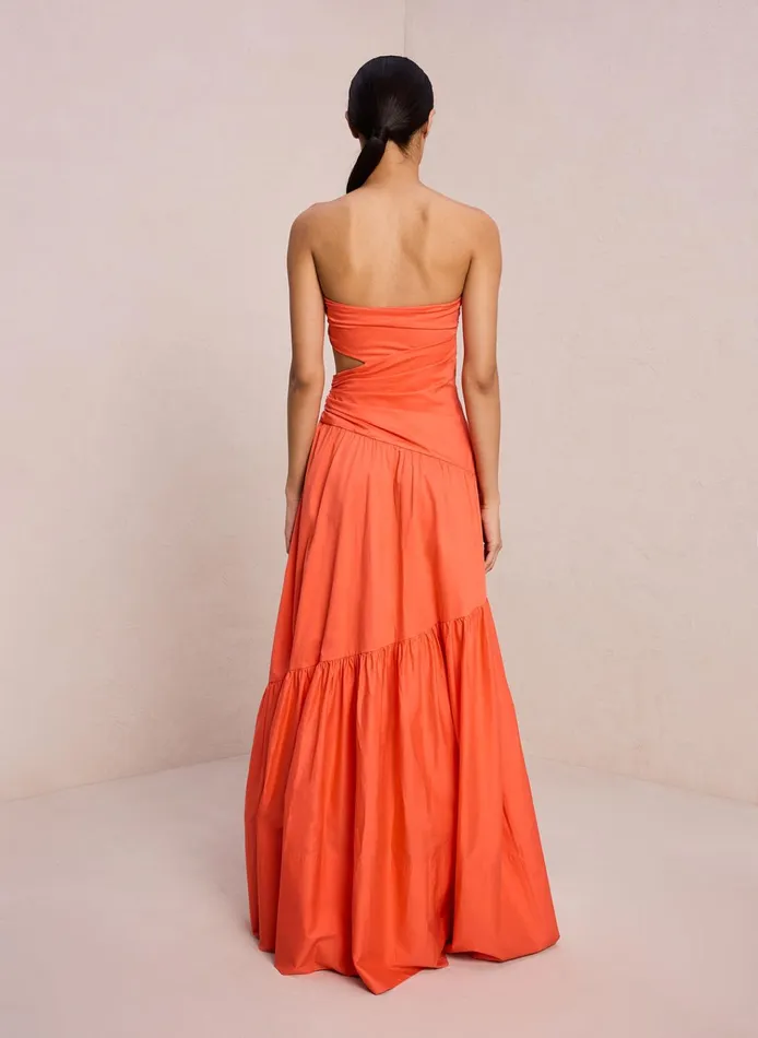 Women Dresses ALC Lark Strapless Maxi Dress Spiced Coral