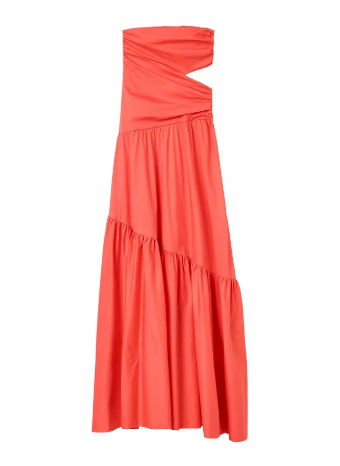 Women Dresses ALC Lark Strapless Maxi Dress Spiced Coral