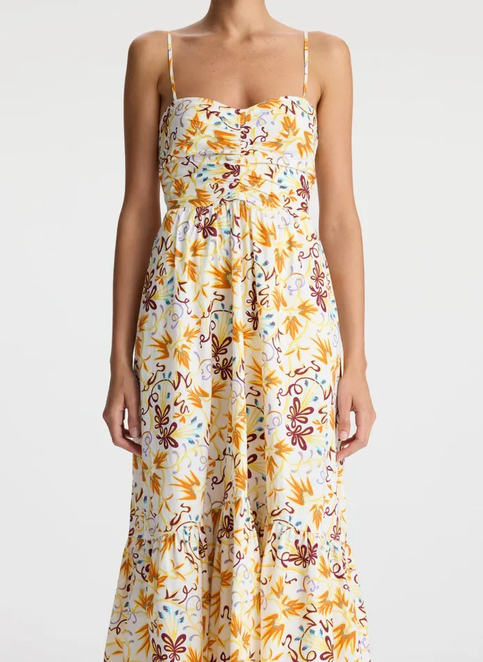 Women Dresses ALC Lilah Cotton Midi Dress White Multi