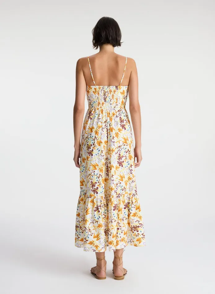 Women Dresses ALC Lilah Cotton Midi Dress White Multi