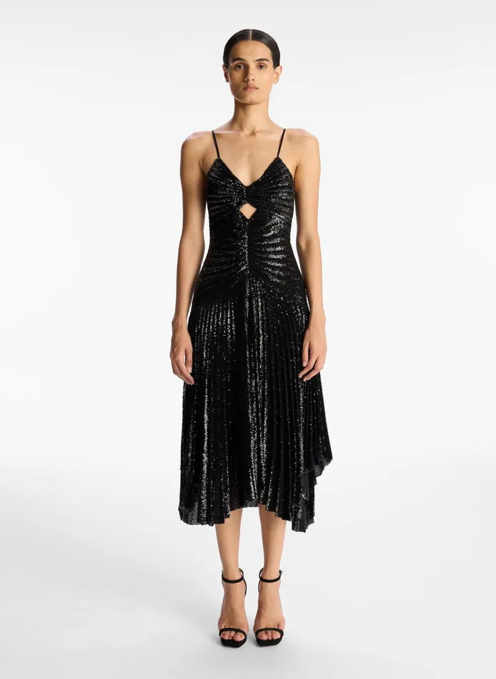 Women Dresses ALC Lou Sequin Midi Dress Black