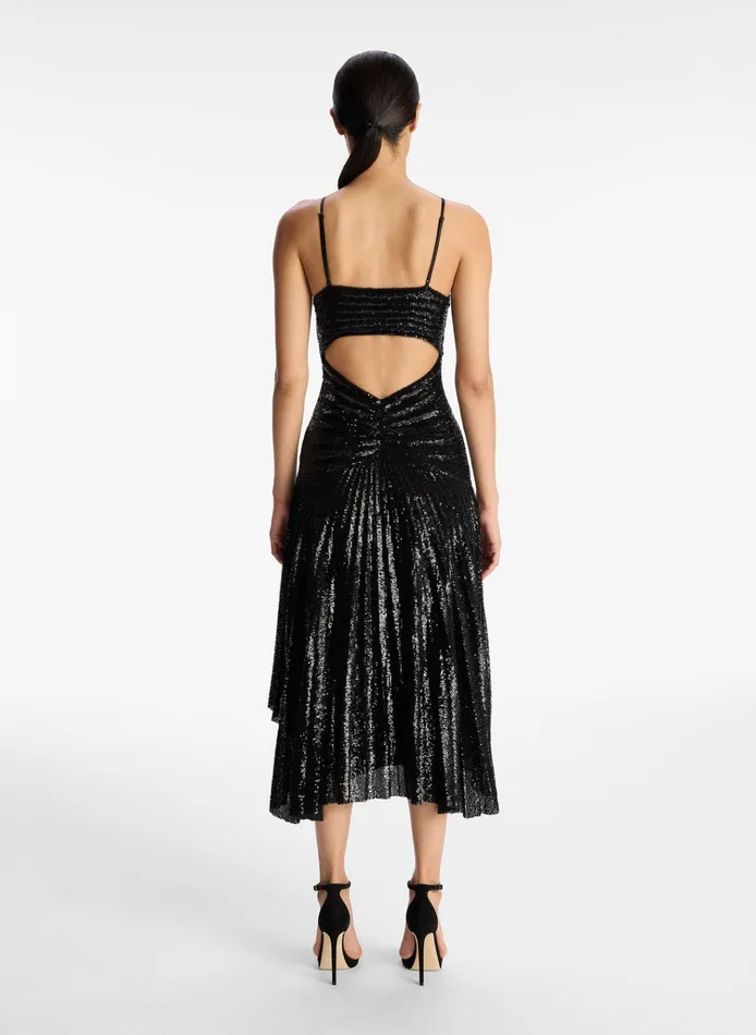 Women Dresses ALC Lou Sequin Midi Dress Black