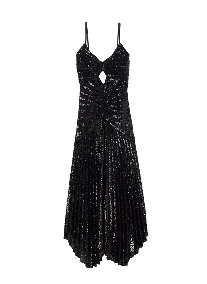 Women Dresses ALC Lou Sequin Midi Dress Black
