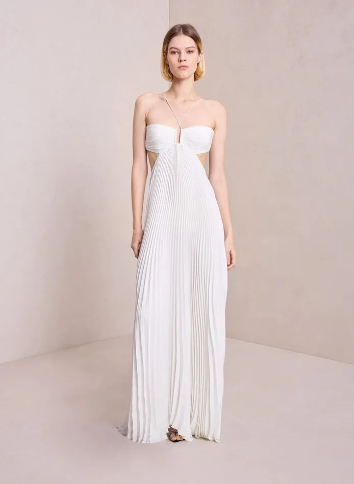 Women Dresses ALC Moira Pleated Maxi Dress Whisper White