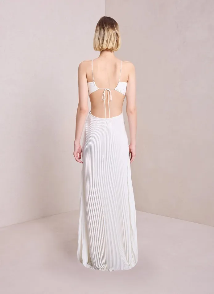 Women Dresses ALC Moira Pleated Maxi Dress Whisper White