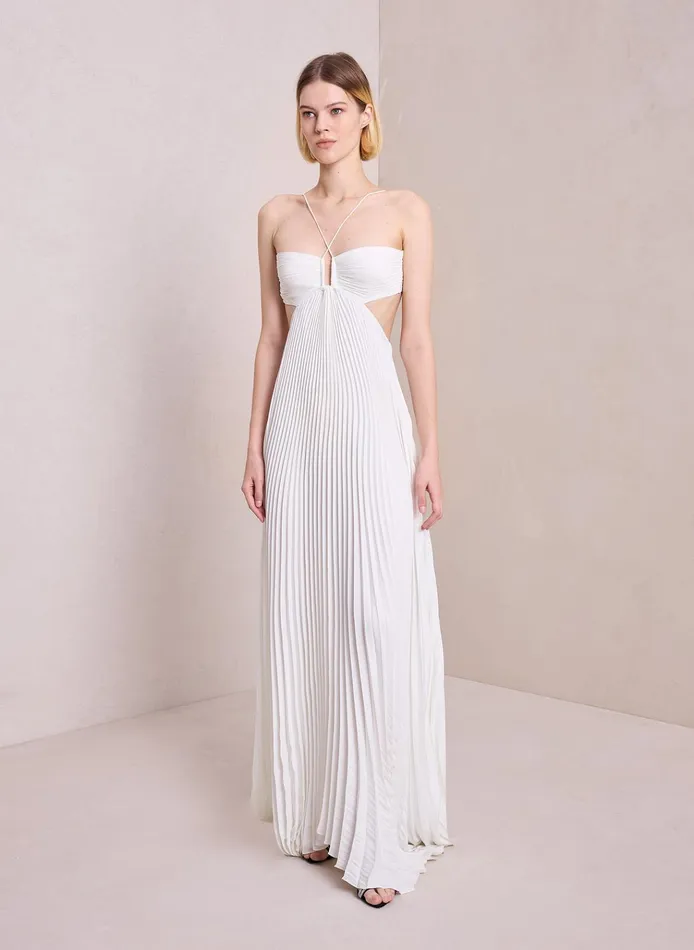 Women Dresses ALC Moira Pleated Maxi Dress Whisper White