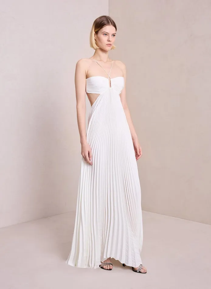 Women Dresses ALC Moira Pleated Maxi Dress Whisper White
