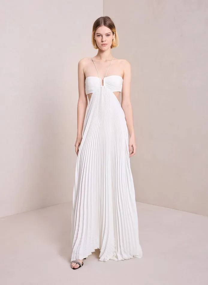 Women Dresses ALC Moira Pleated Maxi Dress Whisper White