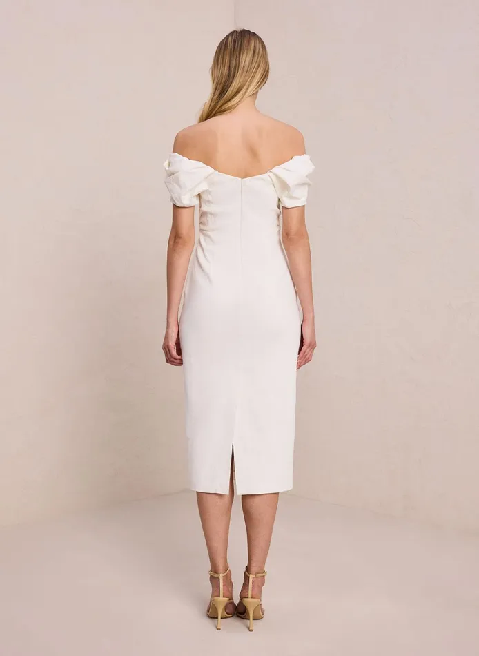 Women Dresses ALC Nora Linen Midi Dress White