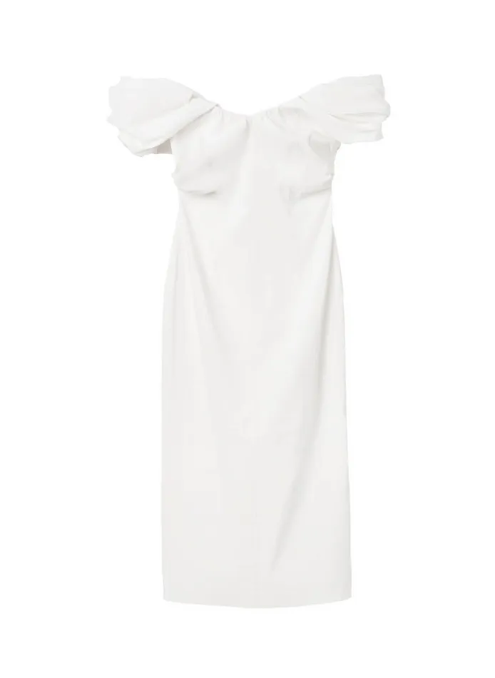 Women Dresses ALC Nora Linen Midi Dress White