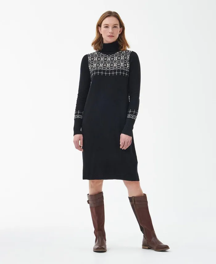 Women Dresses and Skirts Barbour Herring Knitted Dress Classic Black Women Dresses and Skirts Barbour Herring Knitted Dress Classic Black