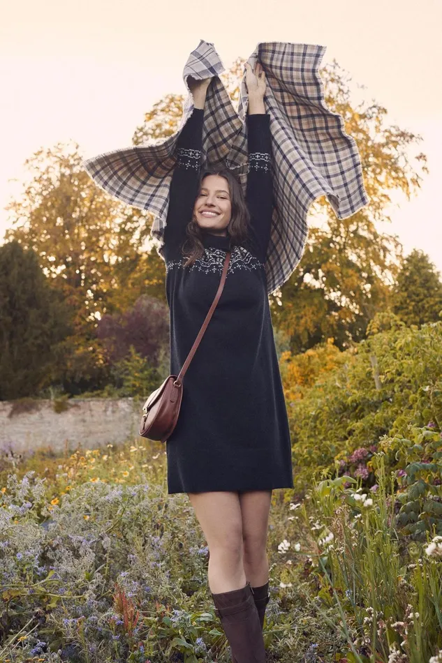 Women Dresses and Skirts Barbour Herring Knitted Dress Classic Black Women Dresses and Skirts Barbour Herring Knitted Dress Classic Black