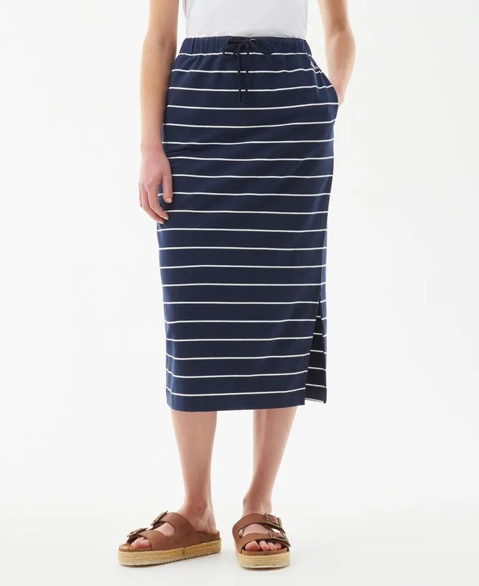 Women Dresses and Skirts Barbour Overland Skirt Navy Stripe