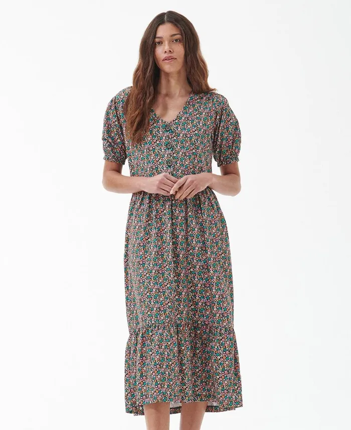 Women Dresses and Skirts Barbour Pansy Midi Dress Classic Multi
