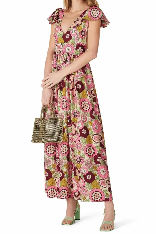 Women Dresses DODO BAR OR Jenny Long Dress F3 Pink