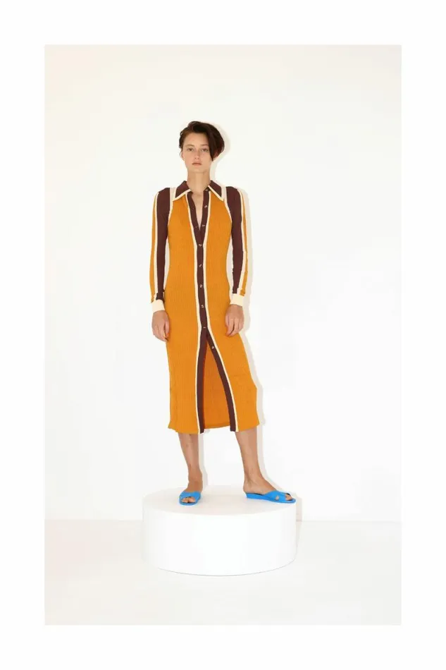 Women Dresses DODO BAR OR Kelly Dress Brown Orange Combo