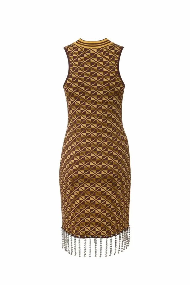 Women Dresses DODO BAR OR Kim Dress Brown Mustard