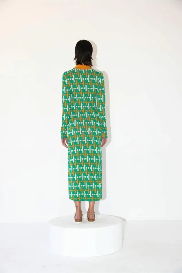 Women Dresses DODO BAR OR Luna Dress Green Combo Women Dresses DODO BAR OR Luna Dress Green Combo