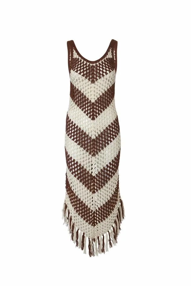 Women Dresses DODO BAR OR Mellor Dress Brown Cream
