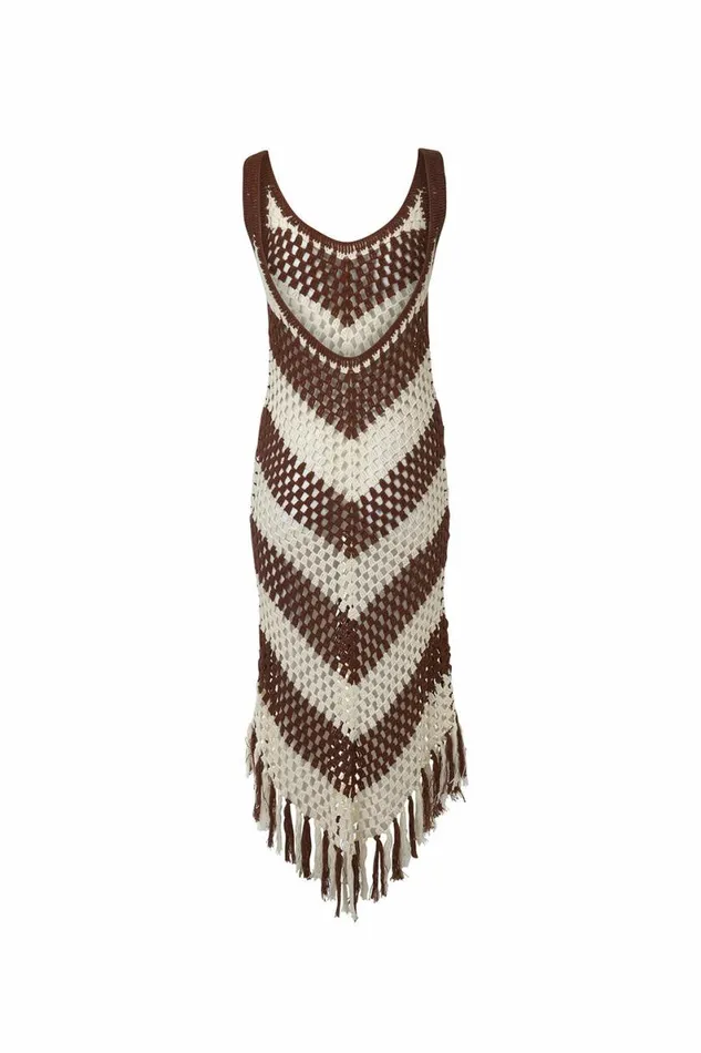 Women Dresses DODO BAR OR Mellor Dress Brown Cream