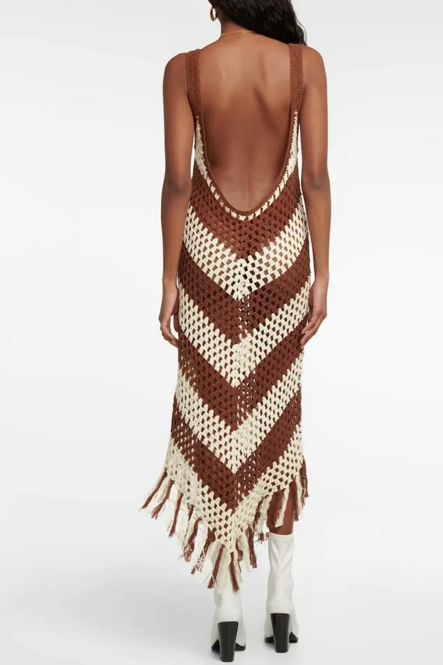 Women Dresses DODO BAR OR Mellor Dress Brown Cream