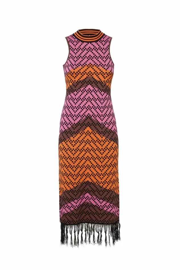 Women Dresses DODO BAR OR Nia Dress Pink Orange Combo
