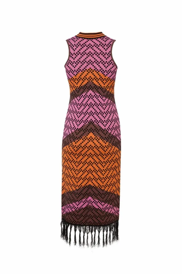 Women Dresses DODO BAR OR Nia Dress Pink Orange Combo